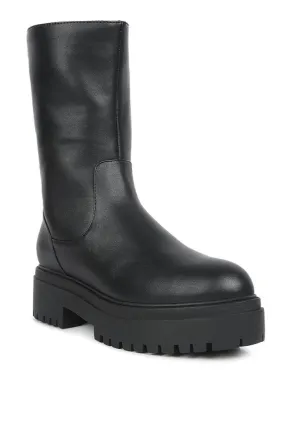 Lewisa Lug Boot- Black