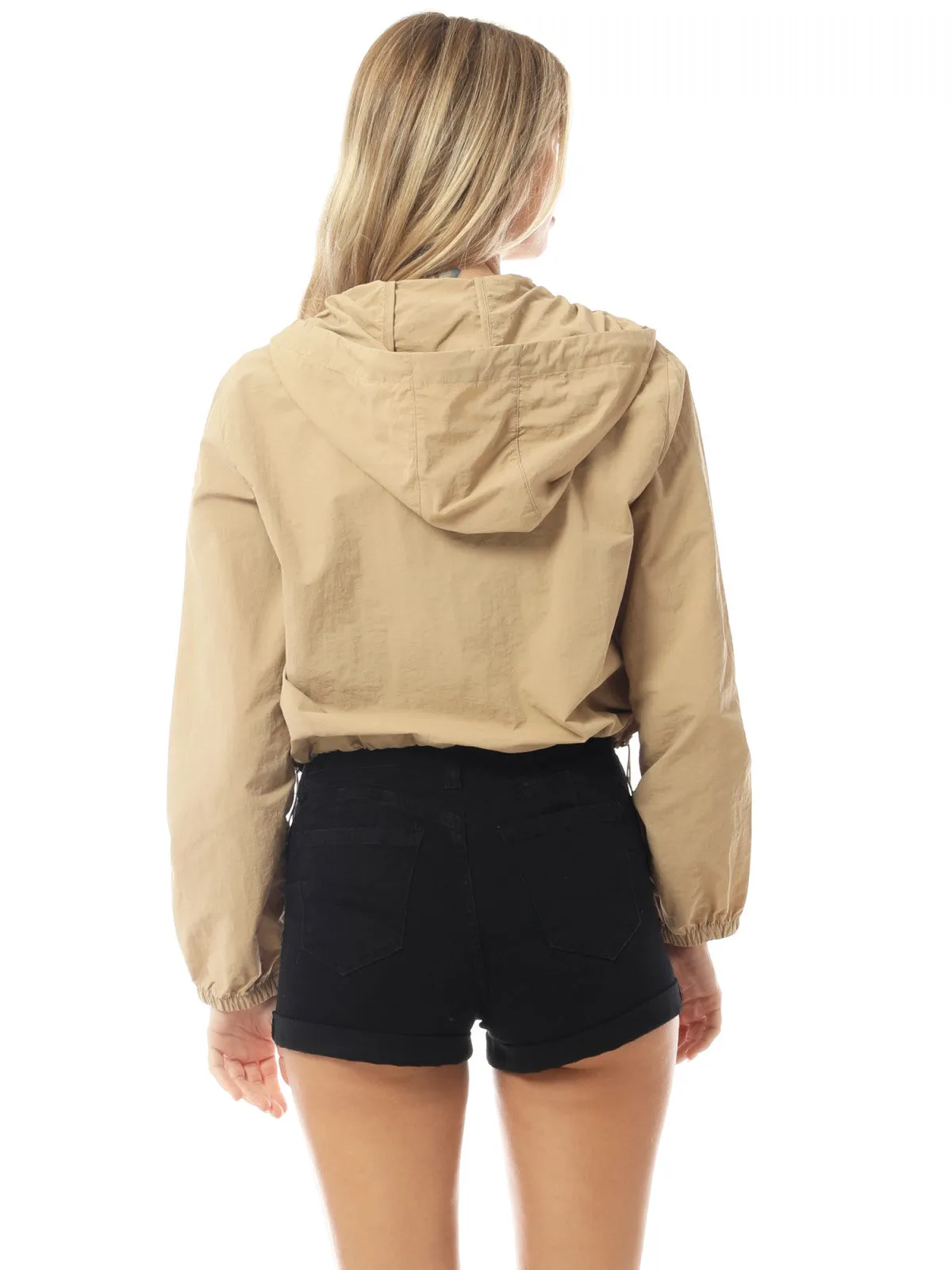 Lightweight Cropped Jackets Yoga Quick Dry Windbreaker Zipper Jackets Workout Running Hoodie Jackets