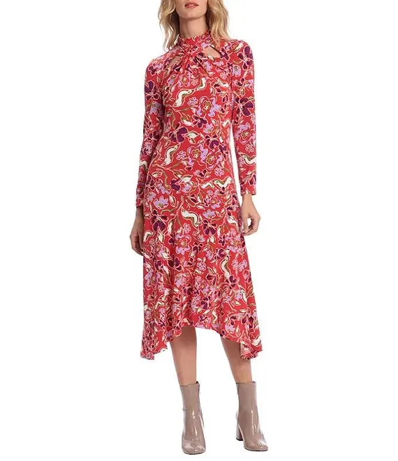 L/S Midi Shark Bite Dress