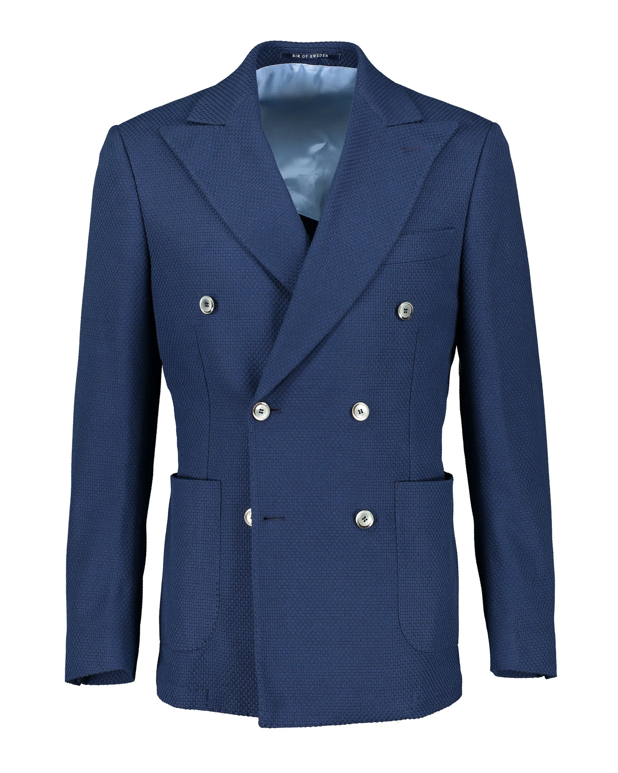 Malone Blue Double Breasted Jacket