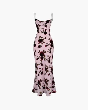 Margherita – Backless floral design – Sheath maxi dress