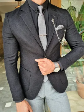 Mason Slim Fit Special Edition Black Blazer