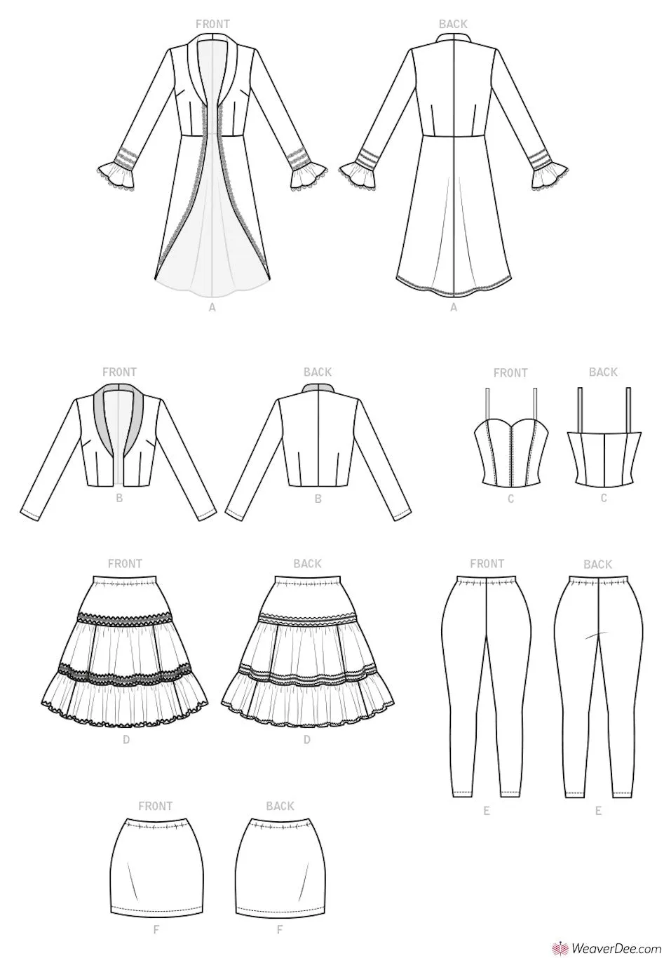 McCall's Pattern M8224 Misses' 1980s Pop Star Costumes