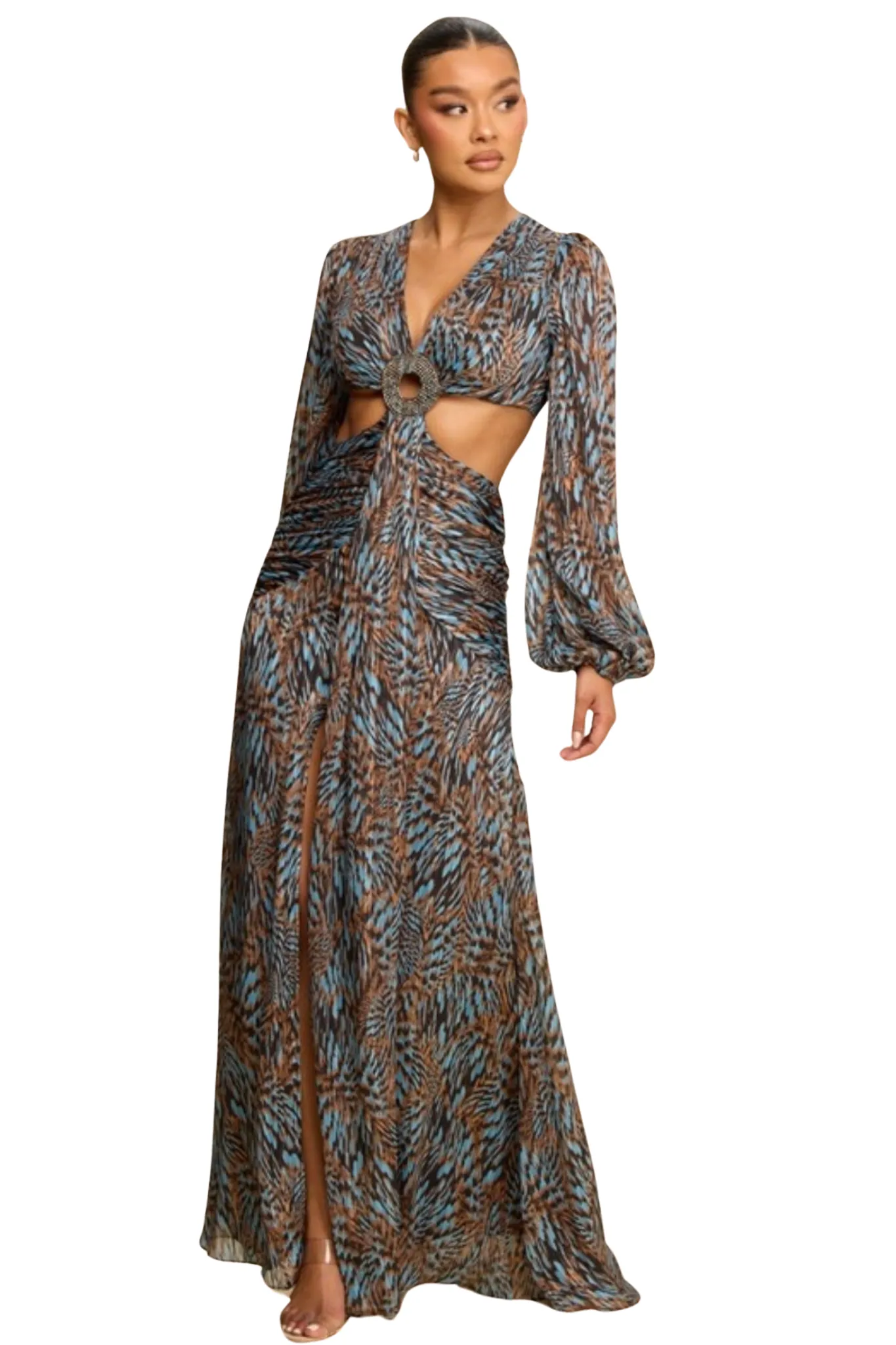 Naely Chiffon Maxi Dress