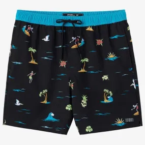 O'Neill Hermosa E Waist Print Volley Shorts 17" - BLK4
