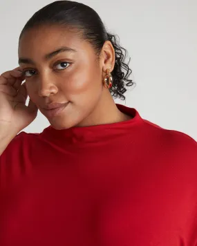 Petra Liquid Jersey Top - New York Red