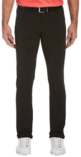 PGA TOUR Men's Flat Front Comfort Stretch 5 Pocket Golf Pant, Black Heather, 36W x 34L