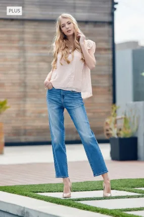 Plus Size Linden High Rise Mom Jeans