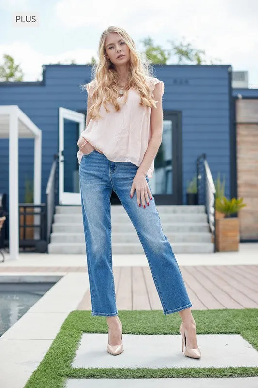 Plus Size Linden High Rise Mom Jeans