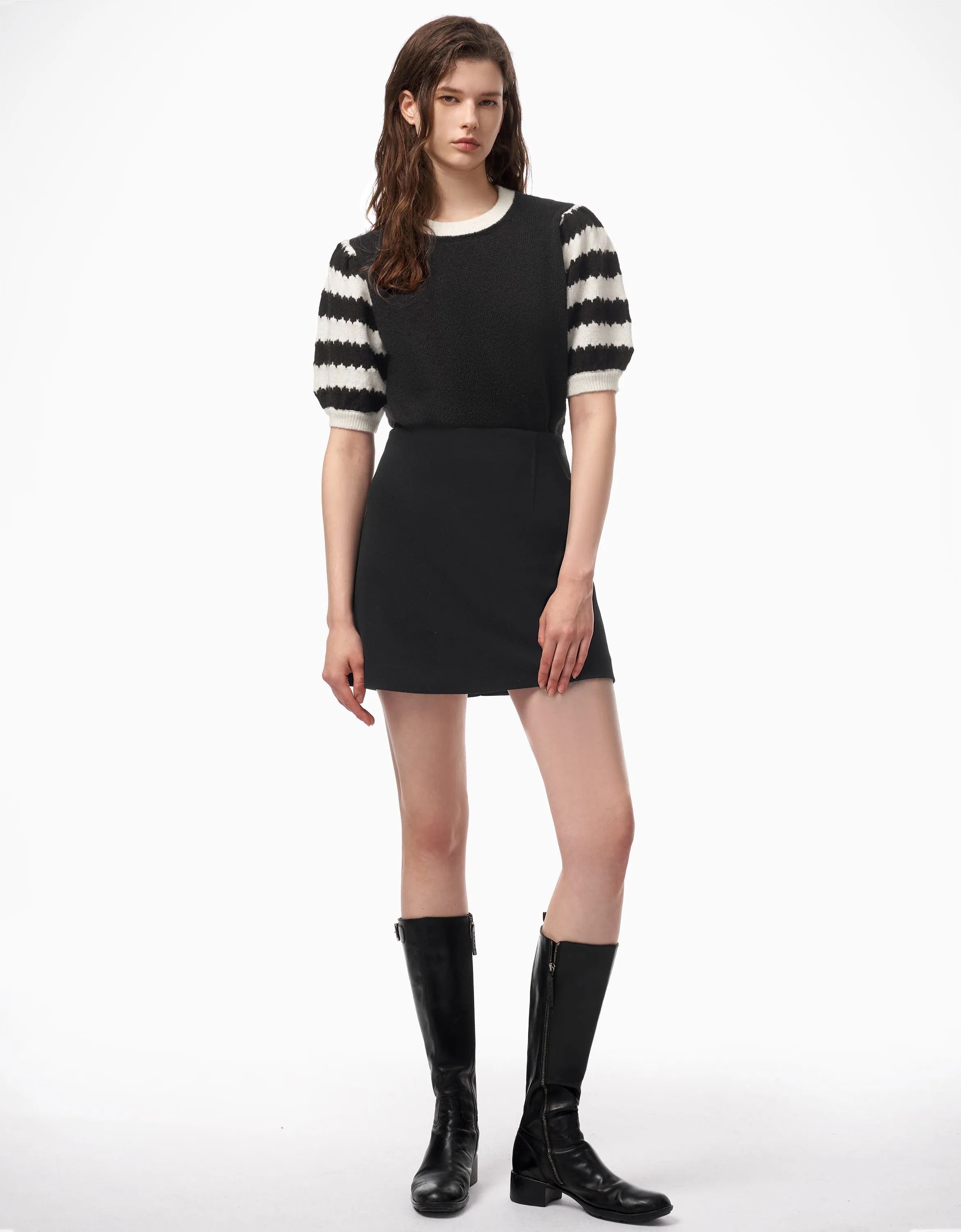 Puff Sleeve Knit Top