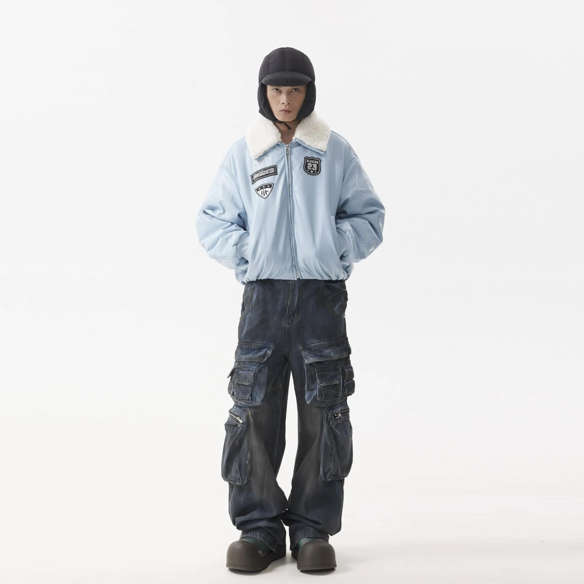 Retro Gradient Multi Pocket Jeans