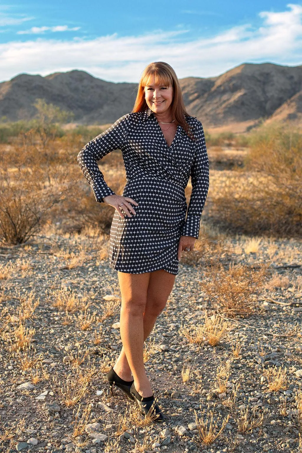 Ruched Satin Wrap Dress
