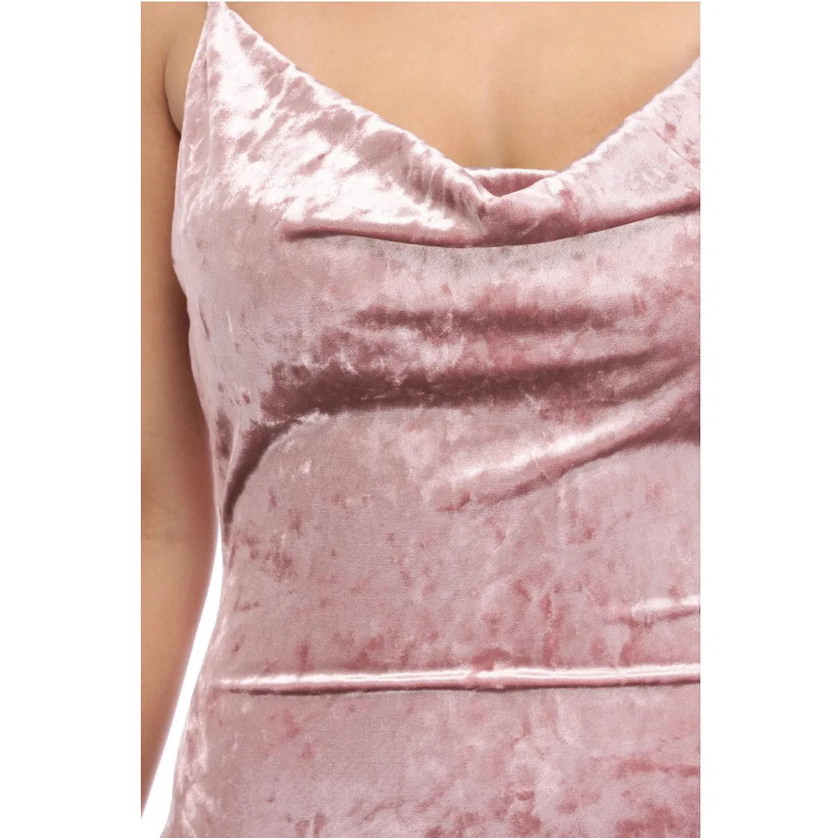 Sexy Spaghetti Strap Velvet Backless Bodycon Short Dress