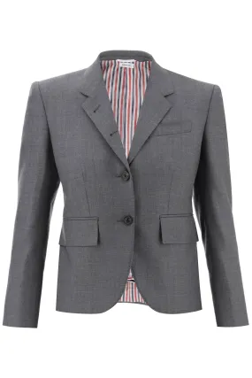 single-breasted cropped jacket in 120's wool FBC010V 00626 MED GREY