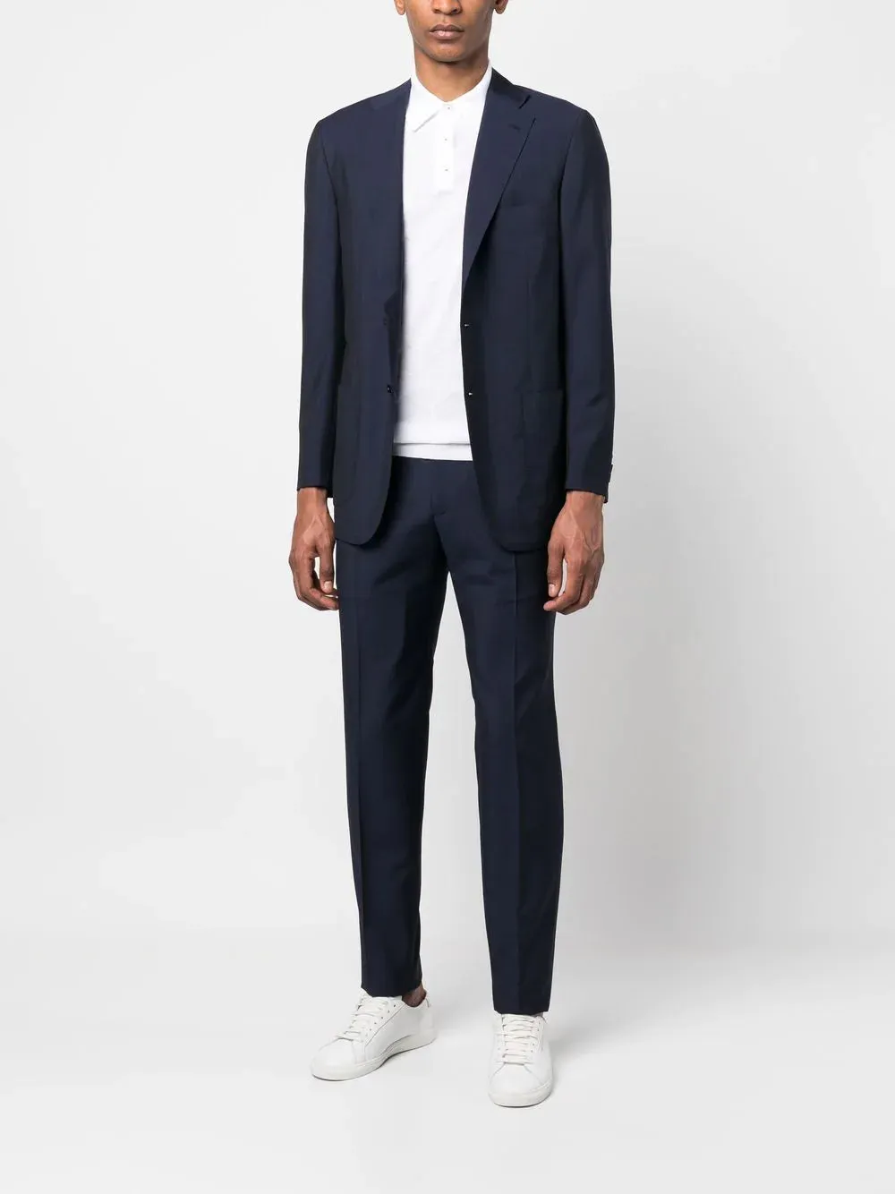 single-breasted tailored suit