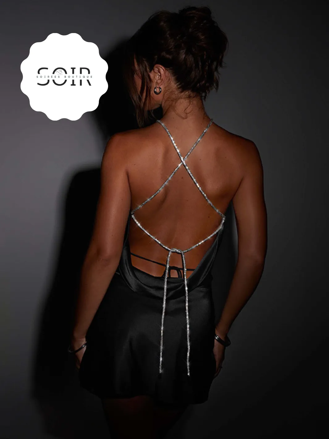 Stellar Satin Silhouette Dress