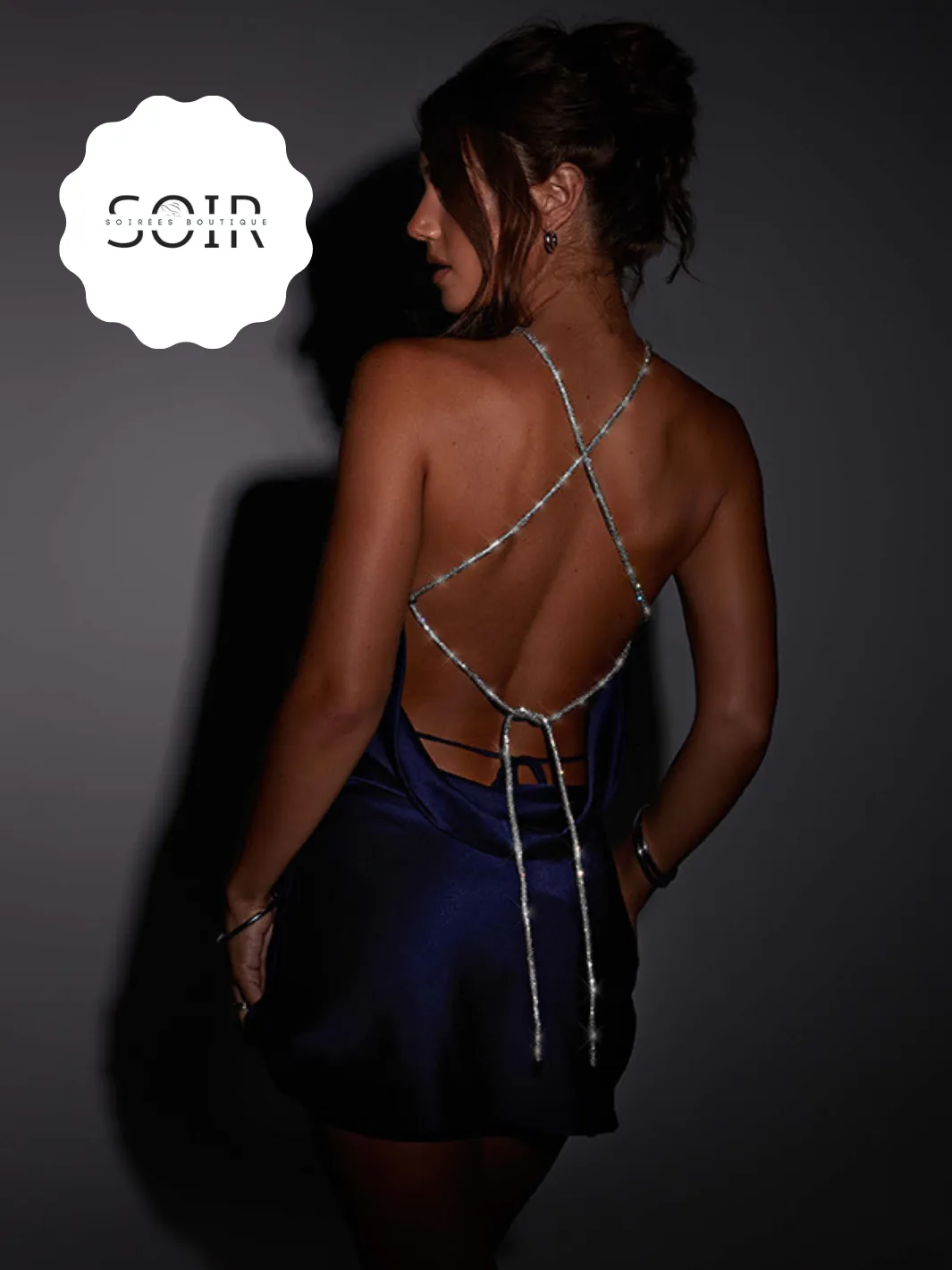 Stellar Satin Silhouette Dress