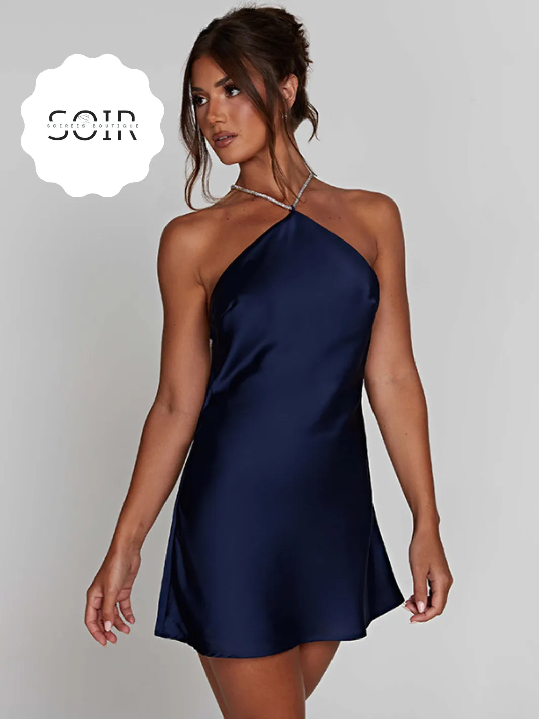 Stellar Satin Silhouette Dress