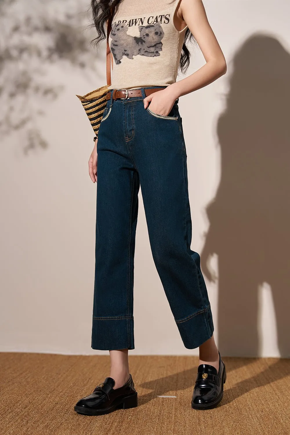 Straight Denim Jeans for Women