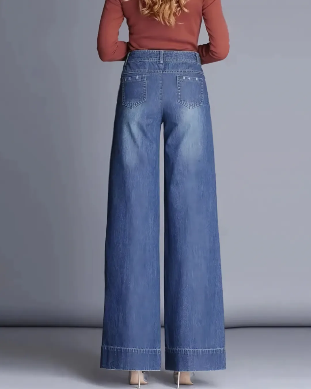 Straight High-Rise Flare Jeans