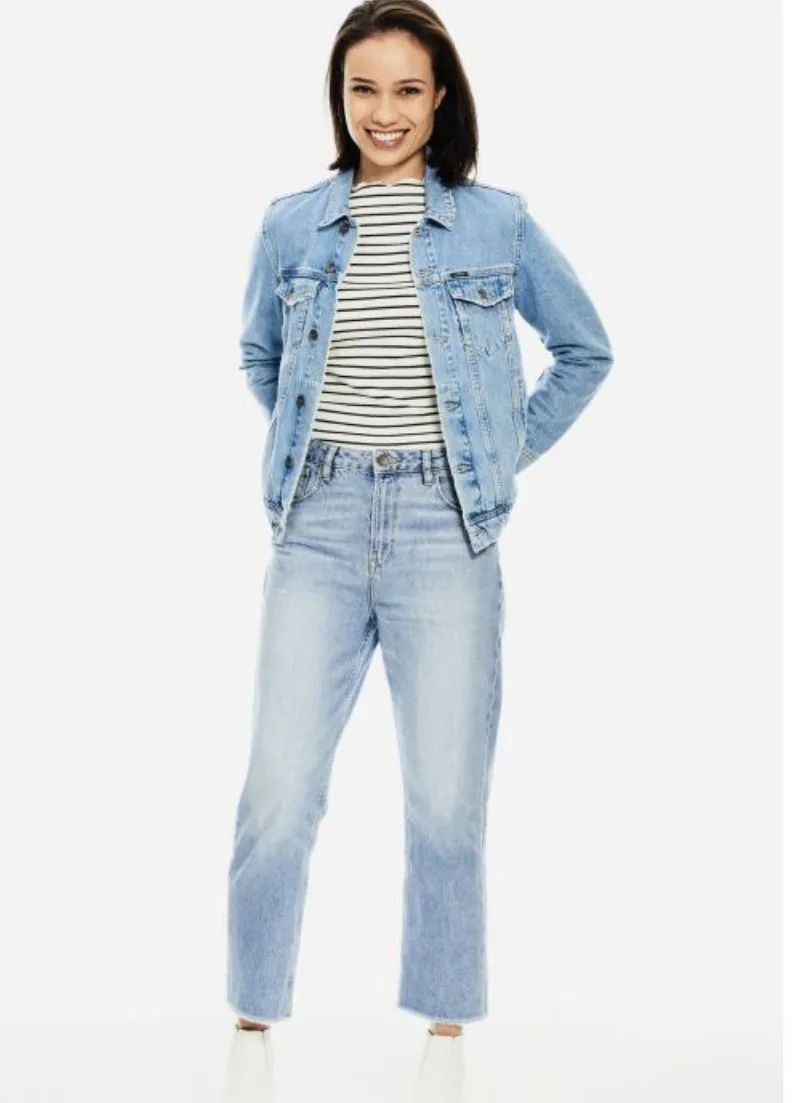 Straight Jeans Ragged Denim