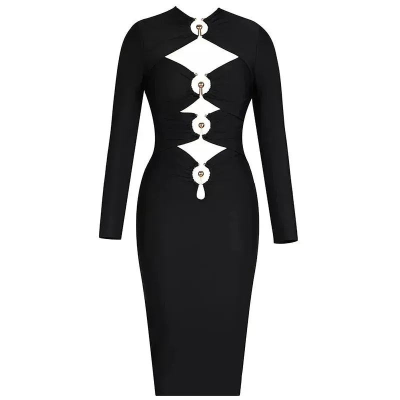 STROM HOLLOW OUT MIDI DRESS