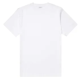 Sunspel Brushed Cotton Mock Neck T-Shirt White
