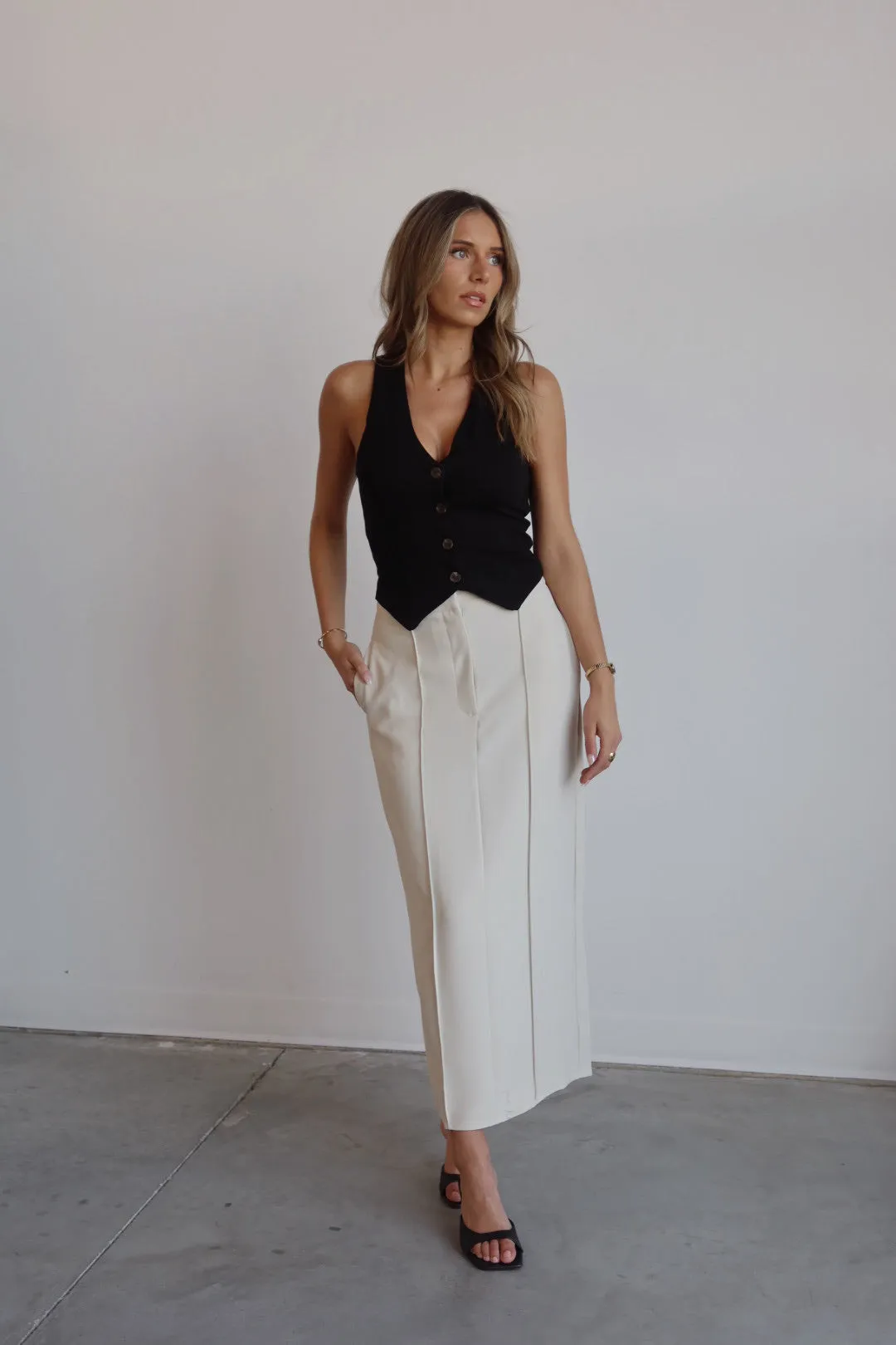 Tailored Vest in Black
