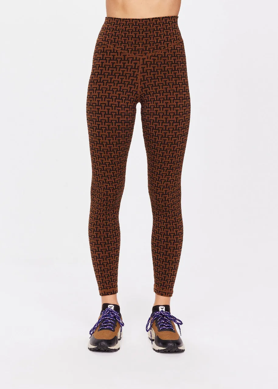 THE UPSIDE - OBSIDIAN 25IN HIGH MIDI PANT - TOBACCO