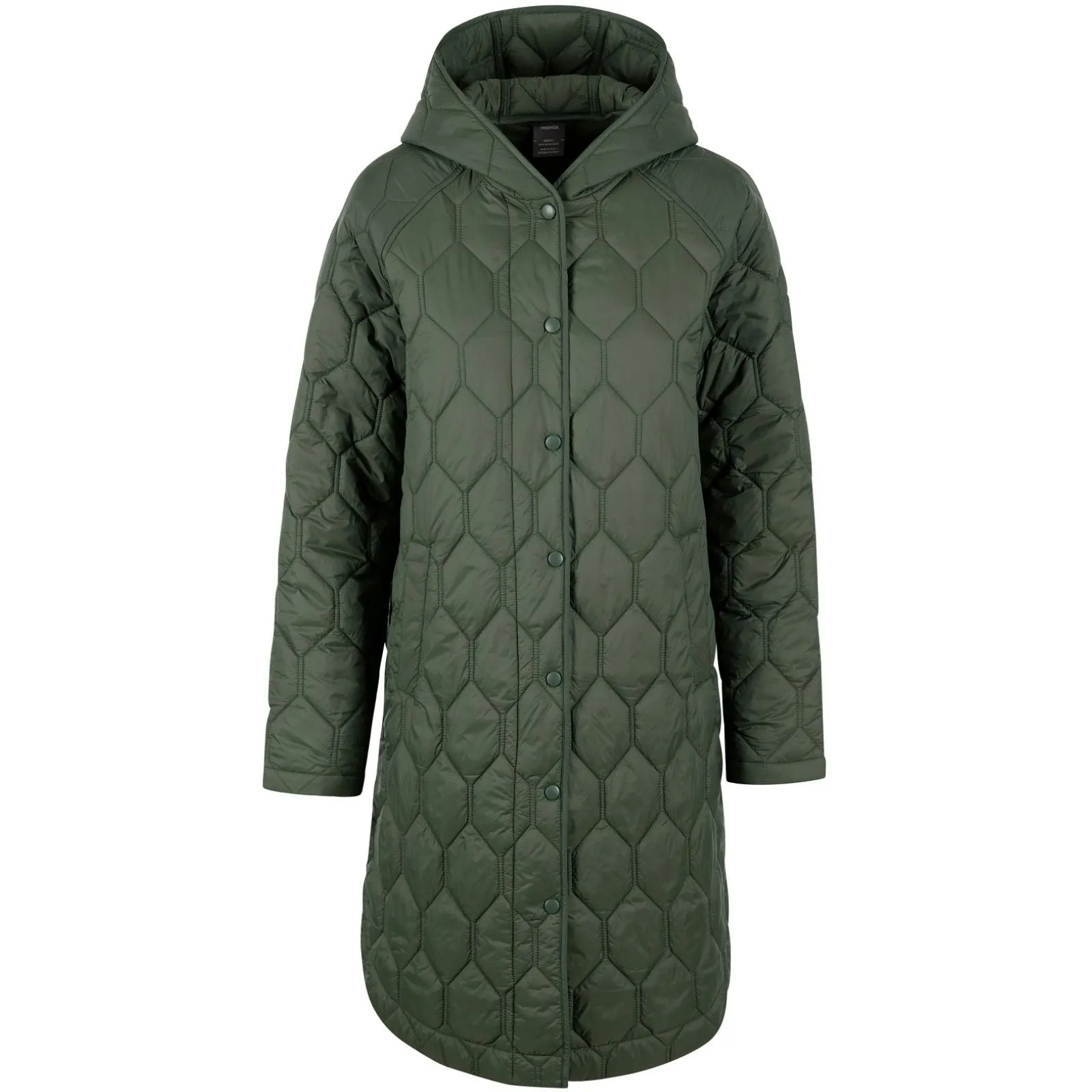 Trespass Womens Phase Hooded Longline Padded Jacket