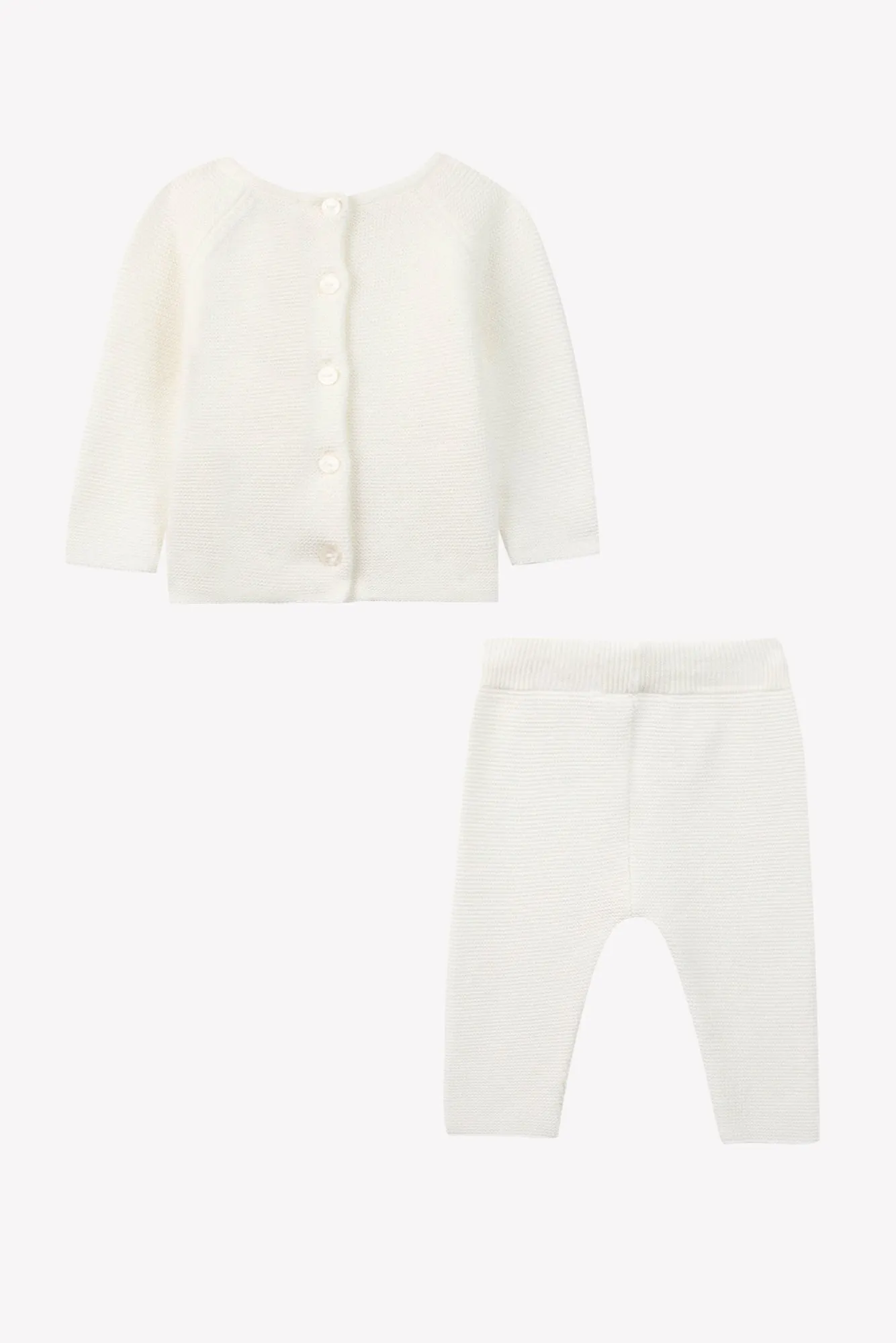Two Piece Set - Ecru Knitwear Outfit