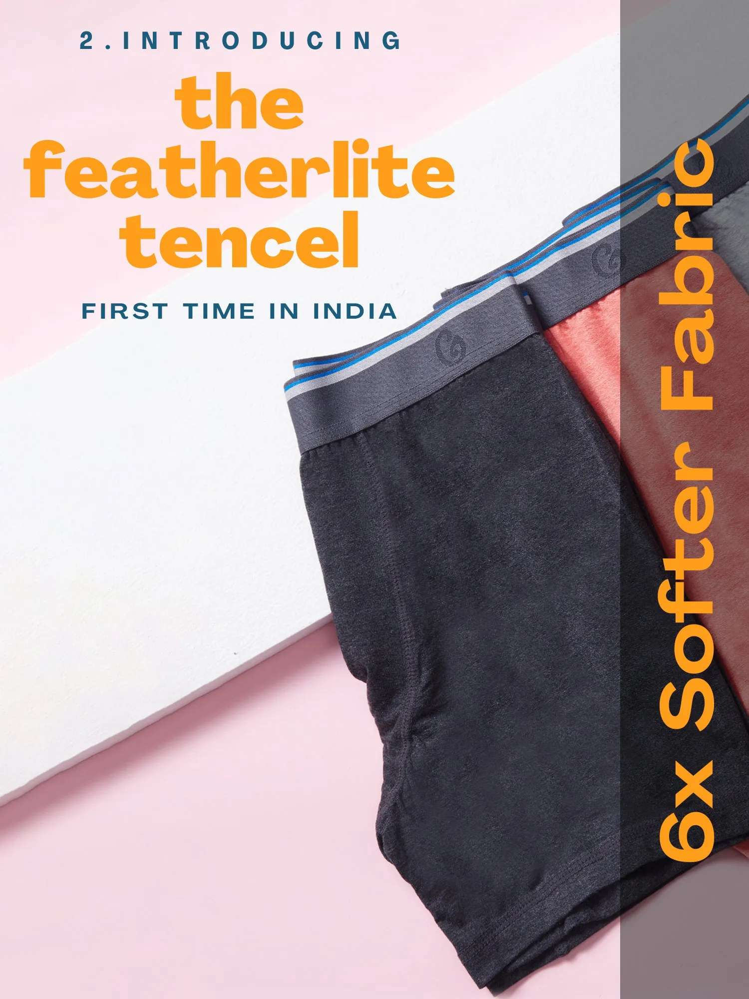 Ultra-Soft Tencel Inner Elastic Trunk - Grey Melange
