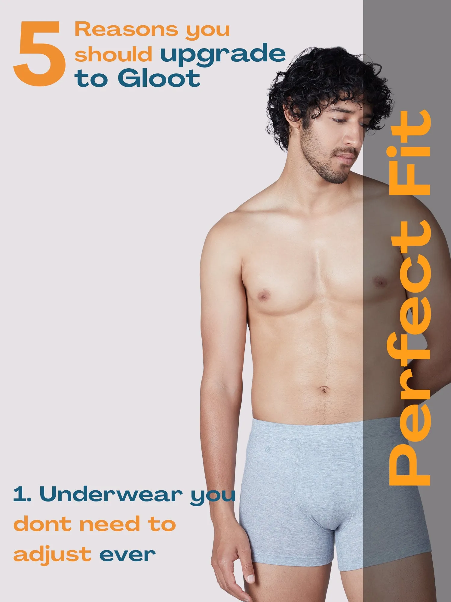 Ultra-Soft Tencel Inner Elastic Trunk - Grey Melange