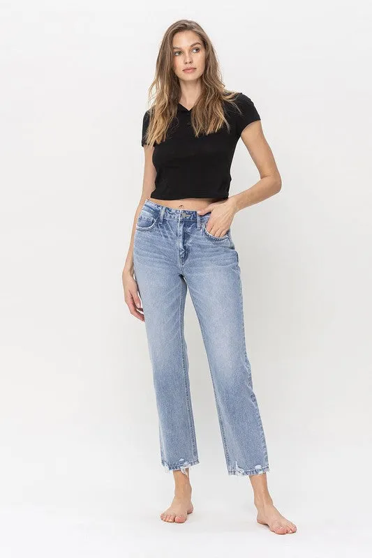 Vervet High Rise Rigid Straight Jeans
