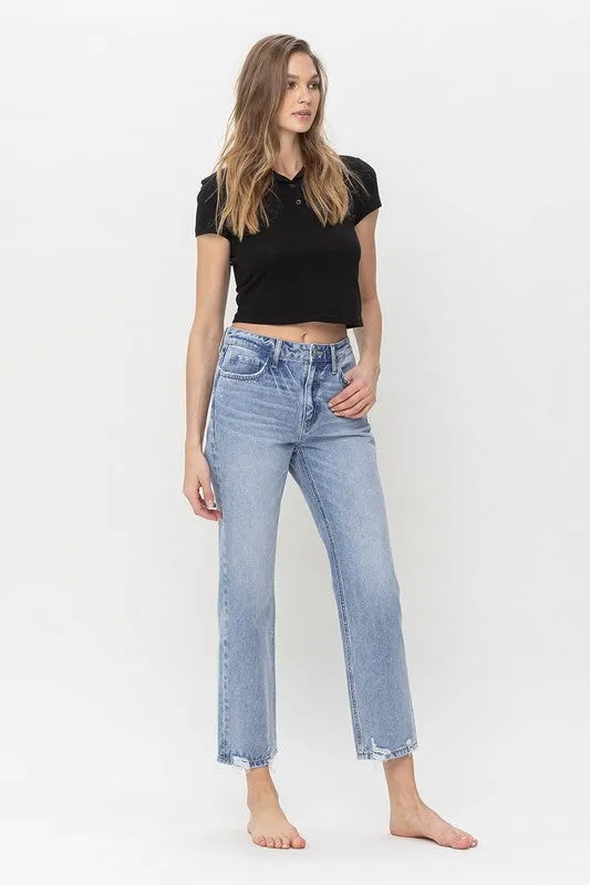 Vervet High Rise Rigid Straight Jeans