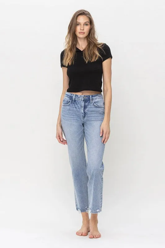 Vervet High Rise Rigid Straight Jeans