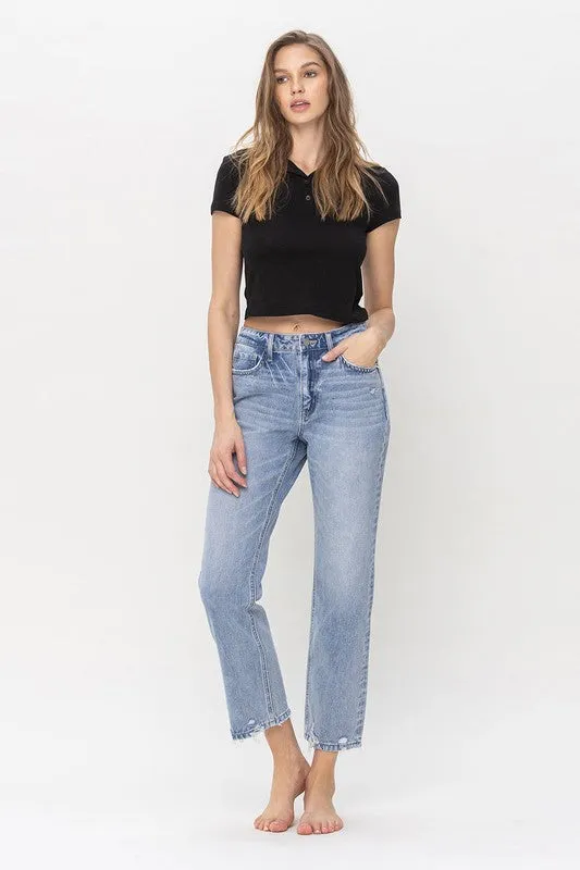 Vervet High Rise Rigid Straight Jeans