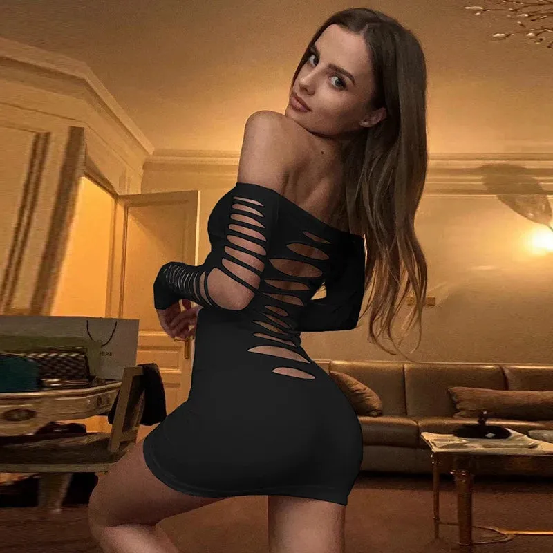 Vvsha Damaris Off-Shoulder Backless Dress