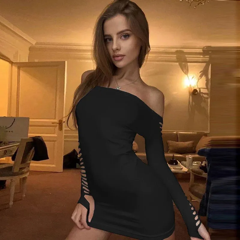 Wenkouban-Christmas Outfits New Year's Eve Dress Night Out Club Dresses cute winter outfits Damaris Off-Shoulder Backless Dress