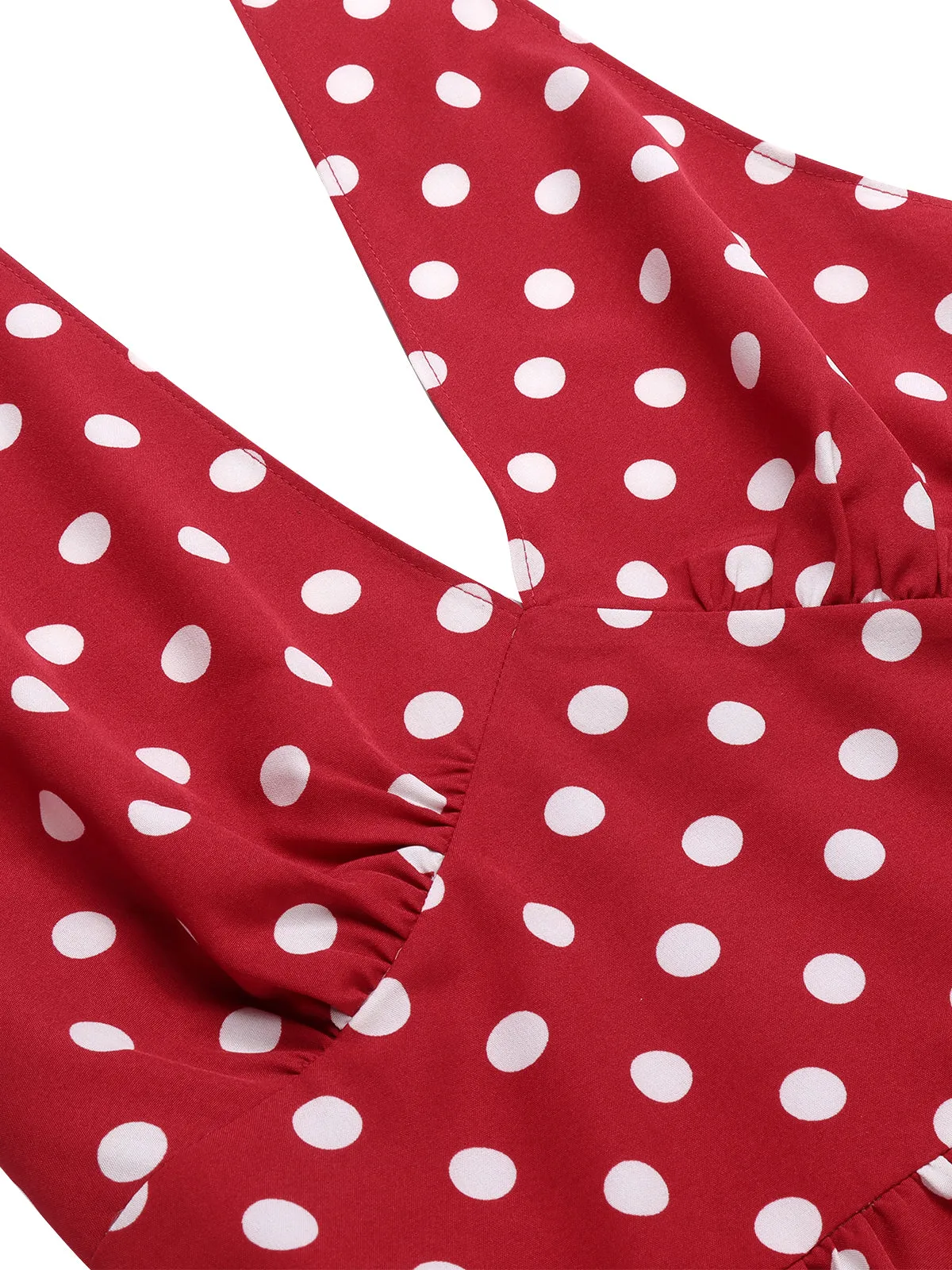 WENZELLA | RED POLKA DOT BACKLESS DRESS