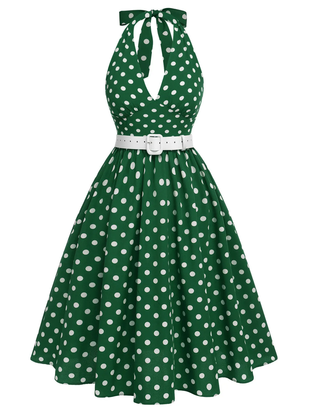 WENZELLA | RED POLKA DOT BACKLESS DRESS
