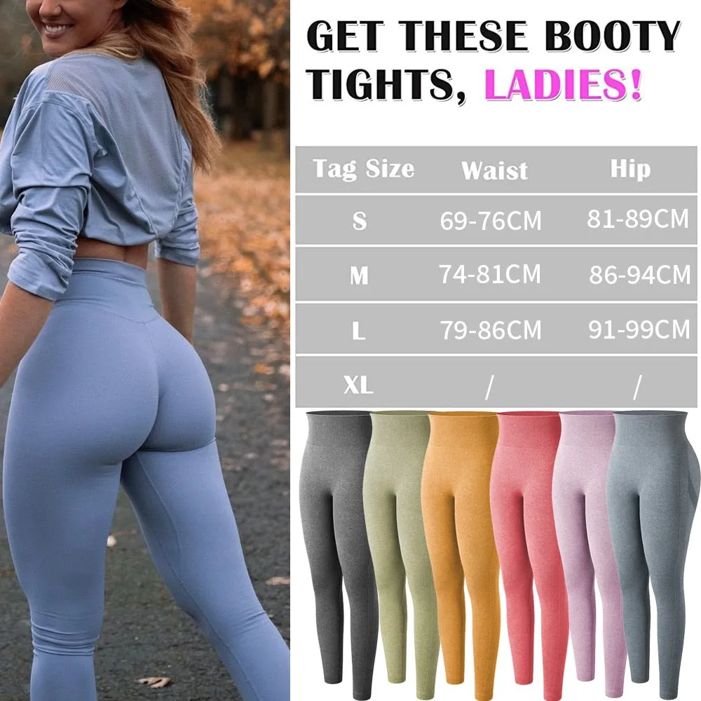 Women's High Waist Push Up Leggings | Yoga Fitness and Exercise Pants