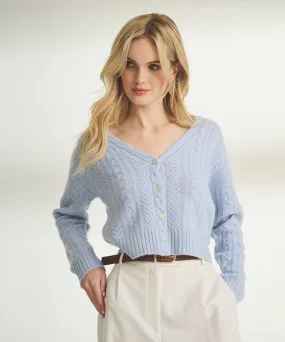Wool Cashmere Cable Cardigan