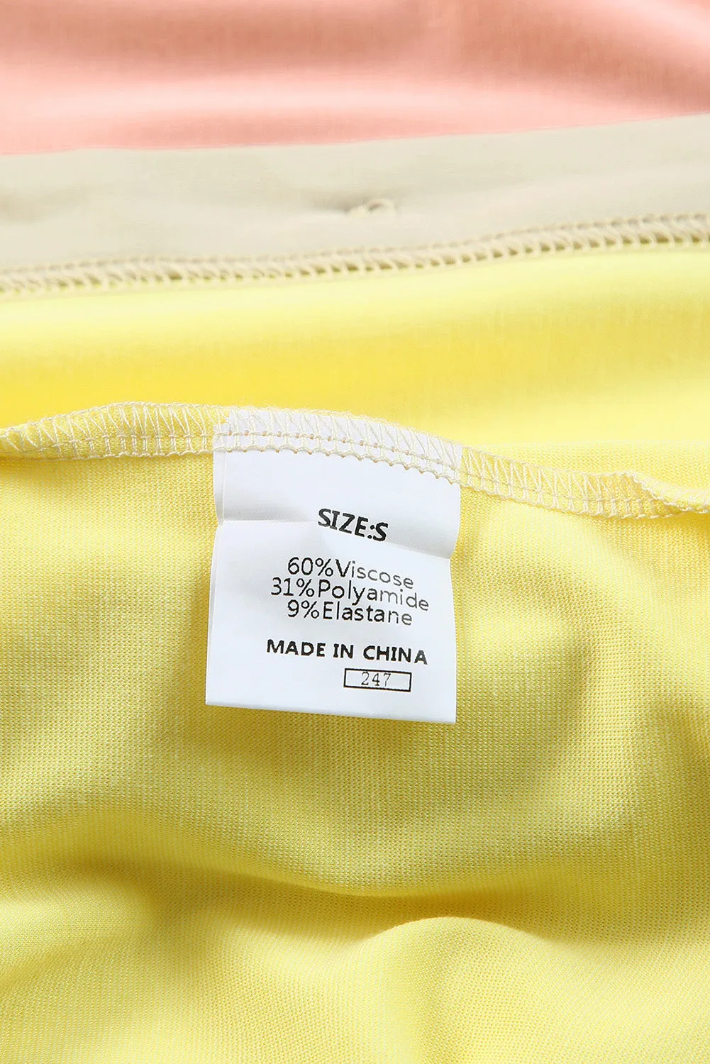 Yellow Color Block Button Down Shirt Jacket