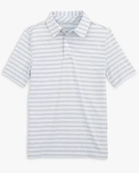 Youth Southern Tide Driver Crawford Stripe Performance Polo