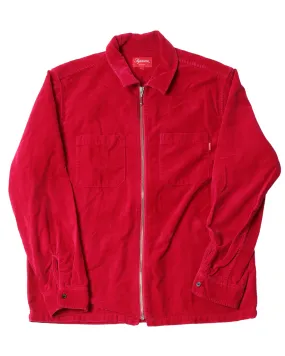 Zip Up Velour Shirt