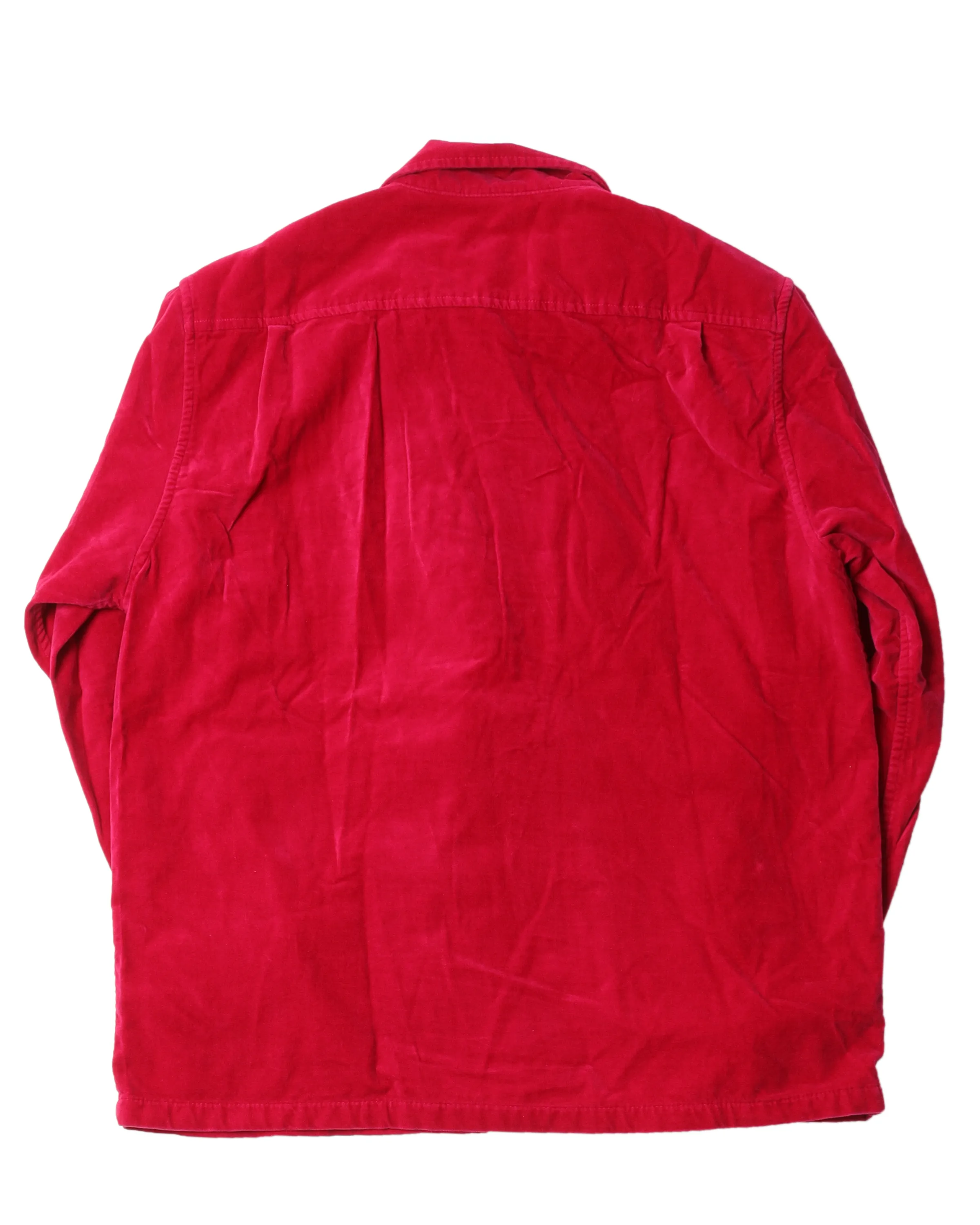 Zip Up Velour Shirt